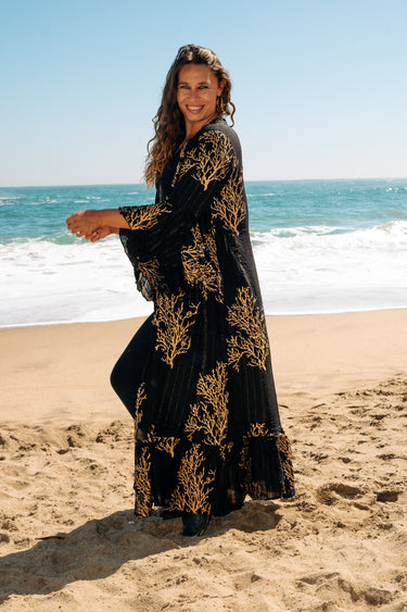 Kimono Emperatriz Black Coral